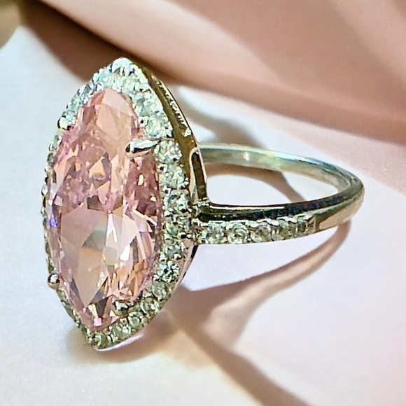 Pink Tourmaline Sterling Silver Ring (6.75) - Picture 3 of 8